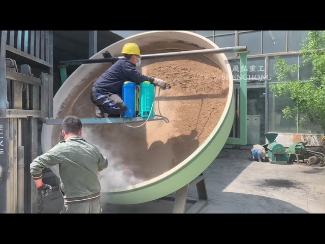 ประสิทธิภาพสูง การบริโภคพลังงานต่ํา เครื่องปั่นแผ่นทนทานสําหรับการปลูกปุ๋ยอินทรีย์