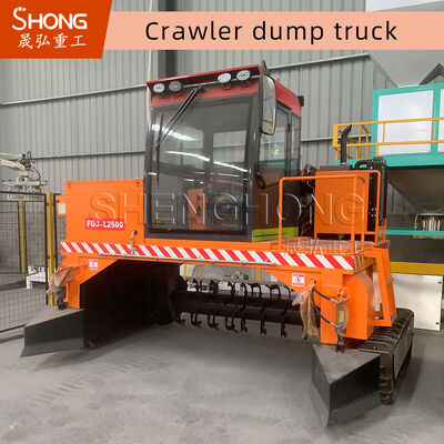 4710*1700*2500 มิลลิเมตร Crawler Fermentation Compost Turner ความจุ 1-20T และความกว้างในการทํางาน 3000 มิลลิเมตร