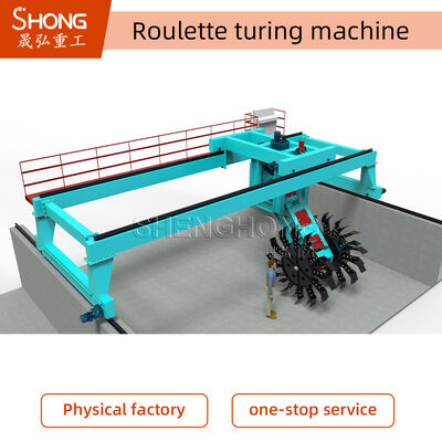 เครื่องกลับกองปุ๋ยหมักชนิดล้อสำหรับจัดการกากอินทรีย์ขนาดใหญ่