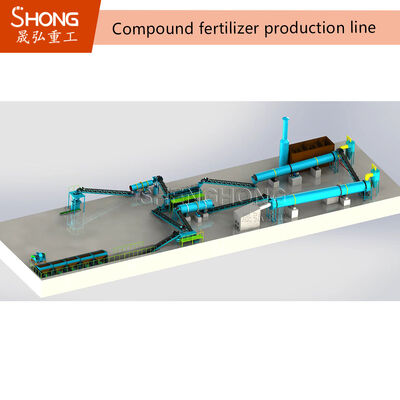 เครื่องทำเม็ดปุ๋ย NPK แบบดรัมหมุน สำหรับเม็ดขนาด 3-8 มม. 380V