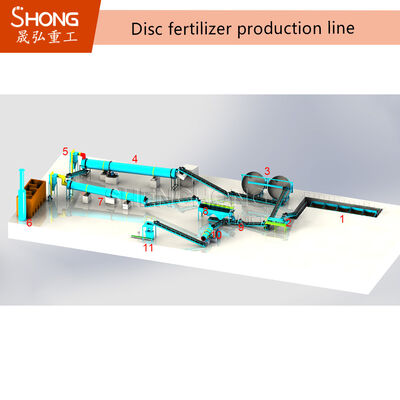 สายการผลิตปุ๋ยอินทรีย์ 380V ของเสียจากปุ๋ยหมักชีวมวล