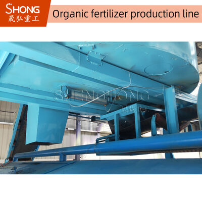 10,000 TPY แบบก่อผงคอมพอสต์ Windrow Turner สําหรับสายการผลิตปุ๋ยอินทรีย์ 1-15 มม.