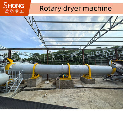 เครื่องแห้งกลองหมุนที่มีอุณหภูมิ 50-600 °C และความจุในการผลิต 1-50 ตัน/ชั่วโมง รวมถึงเครื่องเป่าลม