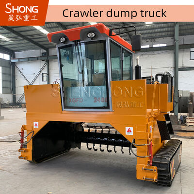 เครื่องปั่นไฮดรอลิก ครอลเลอร์ ทอร์เนอร์ที่มีระบบปฏิบัติการไฮดรอลิกเต็มที่และฟังก์ชันบดแบบบูรณาการสําหรับการหมุนปุ๋ยอินทรีย์