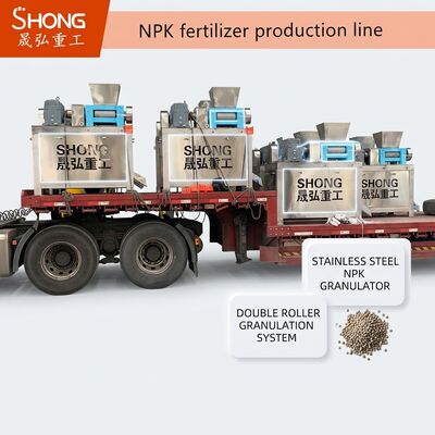 เครื่องทำแกรนูลปุ๋ย NPK สแตนเลส ความจุ 12-15 ตัน/ชั่วโมง และการออกแบบลูกกลิ้งคู่สำหรับการทำแกรนูลปุ๋ยผสม