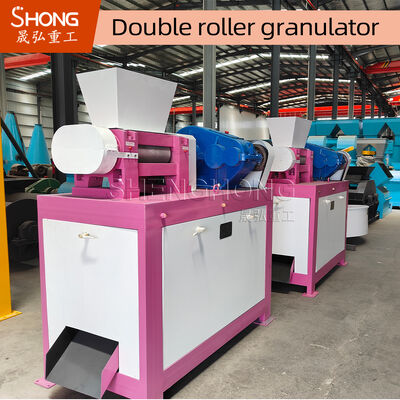 22kw Power Carbon Steel Double Roller Granulator สําหรับการปลูกปุ๋ยสารประกอบที่ไม่มีน้ําแห้ง