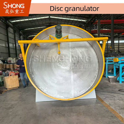 1.7 - 4.2m กว้าง Anti-Corrosion Disk Granulator ด้วยอัตราการบดขนาดสูงสําหรับปุ๋ยอินทรีย์