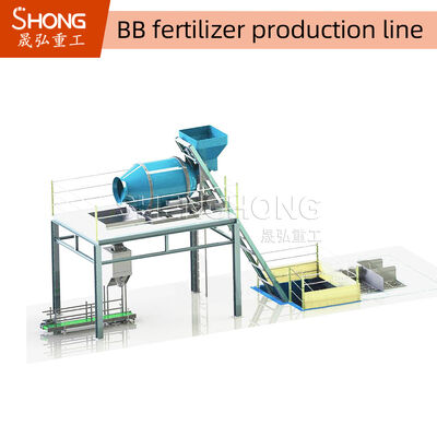 สายการผลิตปุ๋ย BB ความจุ 1-20t / h ด้วยพลังงาน 15-30KW และความแรงดันที่กําหนดเอง 380V สําหรับการผสมปุ๋ยเม็ด
