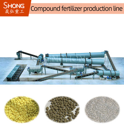 5 TPH ความจุ Rotary Drum Granulator สําหรับปุ๋ย NPK ด้วยโครงสร้างสแตนเลสคาร์บอนและการรับประกัน 12 เดือน