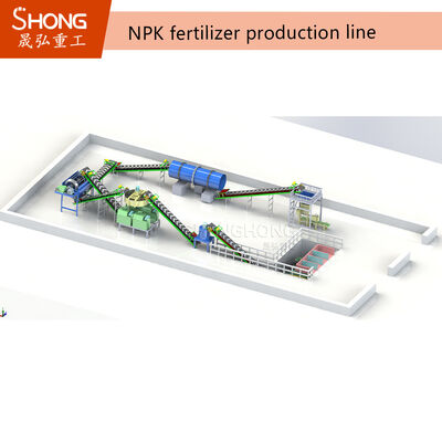 โครงสร้างคอมแพคต์ NPK โรงงานปลูกปุ๋ยกรองผง ด้วยการออกแบบที่ประหยัดพื้นที่และความจุ 1-10 T / H